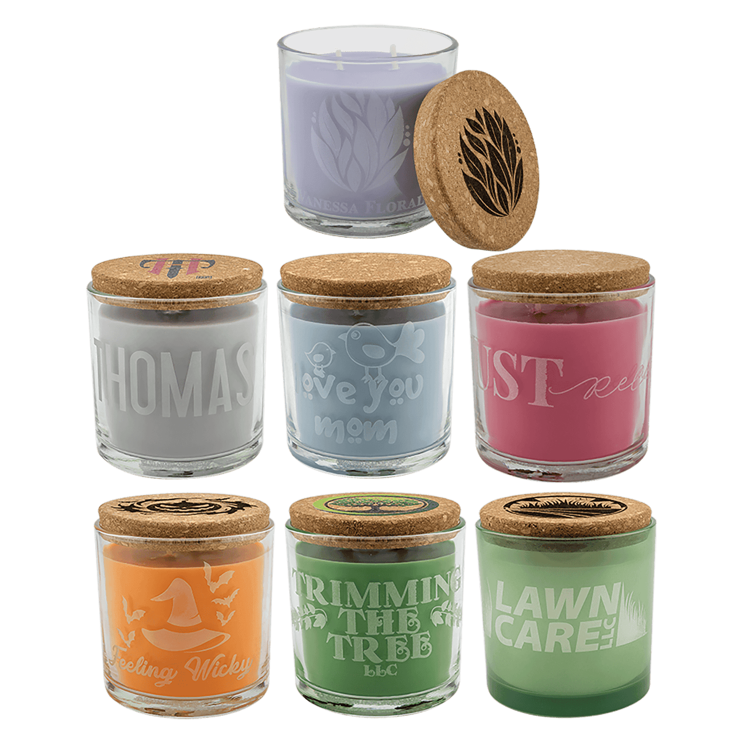 Scented Candle in a Glass Holder with Cork Lid