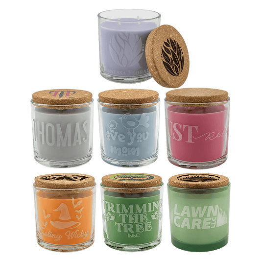 Scented Candle in a Glass Holder with Cork Lid