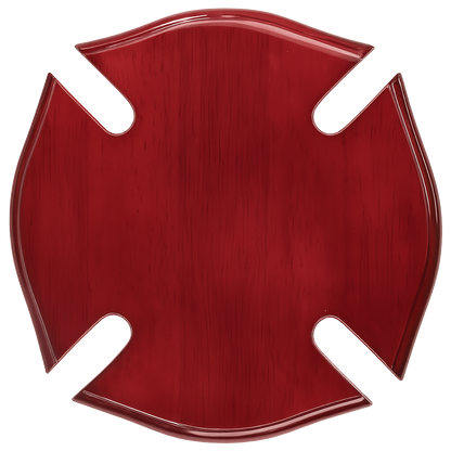 Rosewood Piano Finish Maltese Cross Plaque