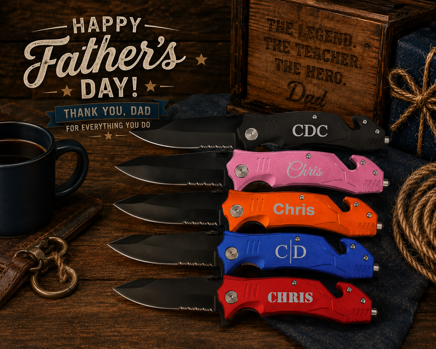 4.5'' Bison River Rescue Knife - Father's Day Gift