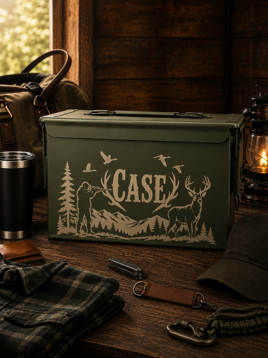 Durable Steel Ammo Can - Father's Day Army Surplus Gift