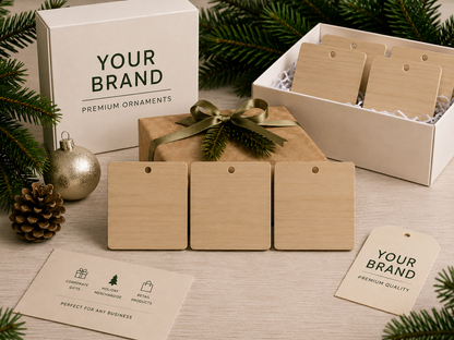 Personalized Alder Business Logo Ornament | Unique Christmas Decor | Custom Company Holiday Gift