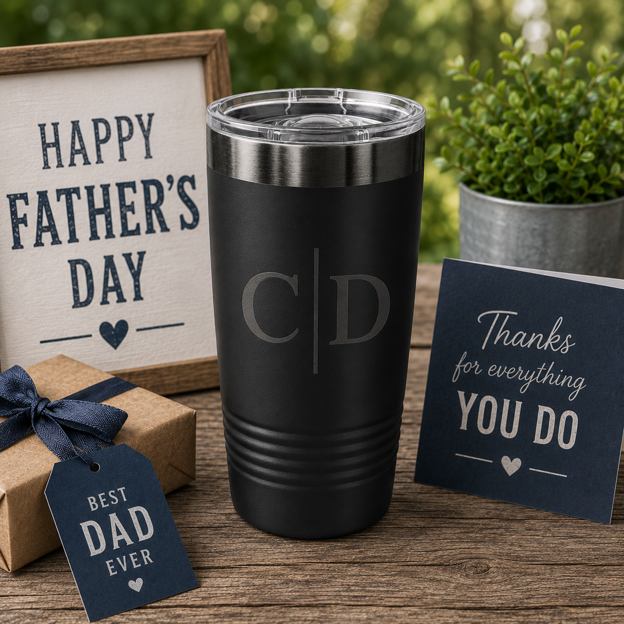 Father's Day Polar Camel 20 oz Stainless Steel Tumbler - Custom Colors & Engravings