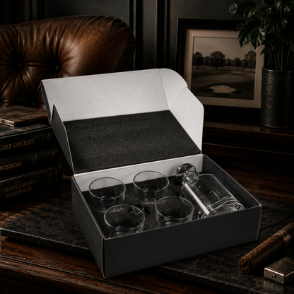 Elegant Father's Day Gift: Polar Camel Golf Decanter & 4 Glasses