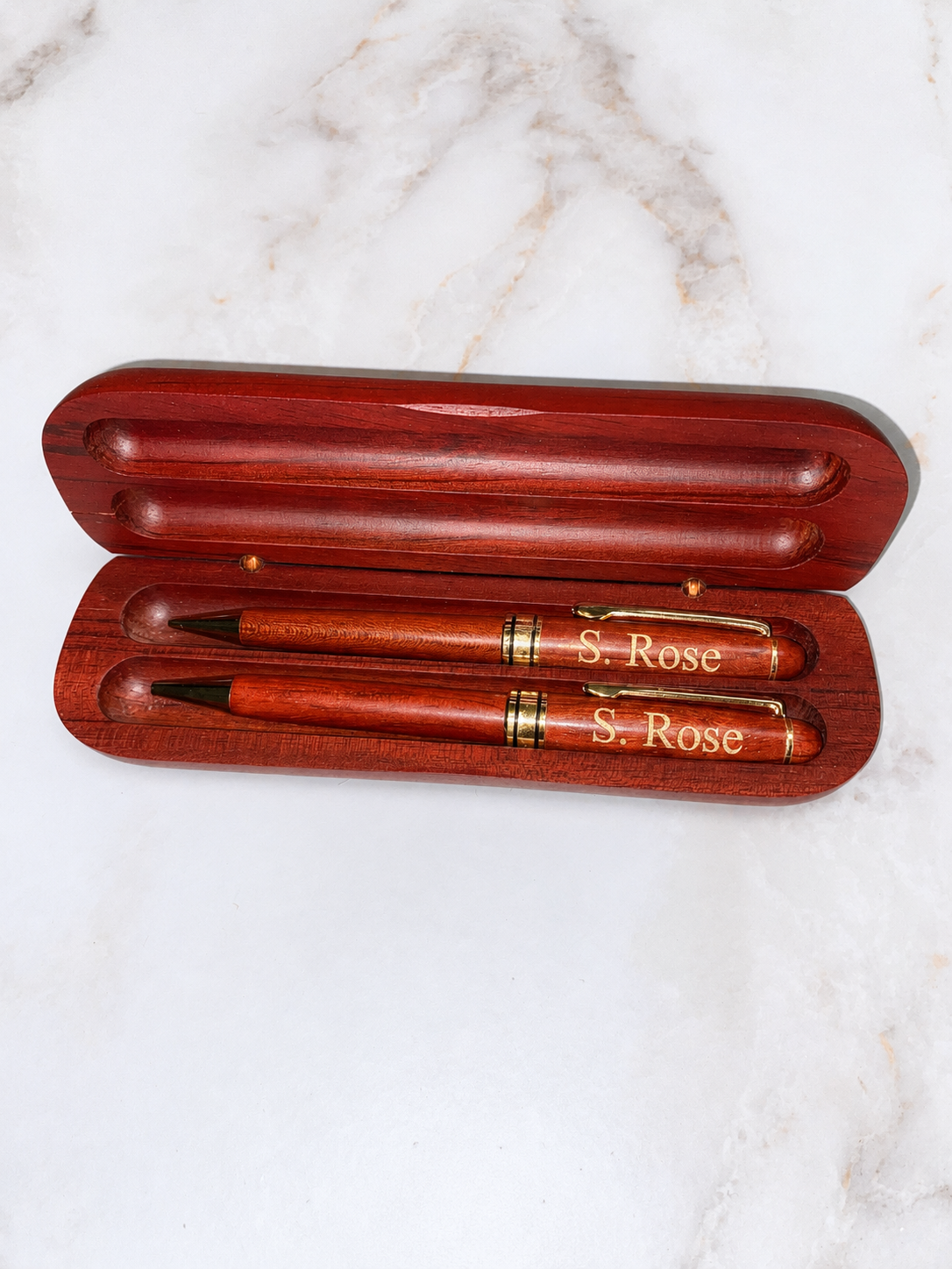 Rosewood Executive Pen Set w/ Rosewood Case