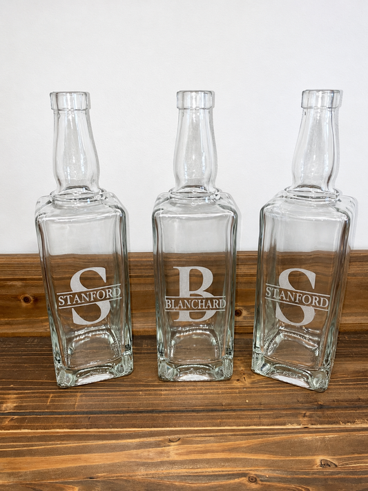 750 ml Square Glass Kentucky Bottle Groomsman Wedding Gift