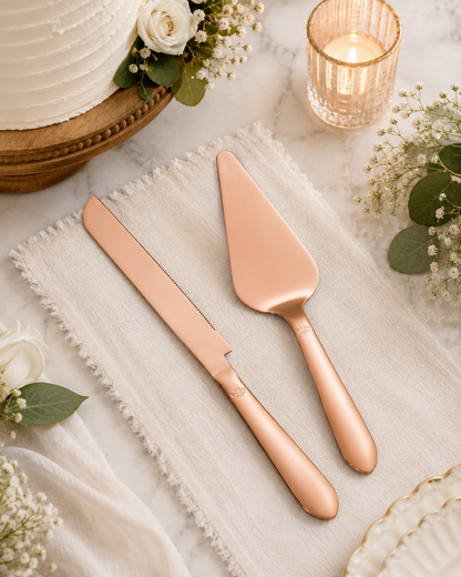 Elegant Cake Knife and Server Set