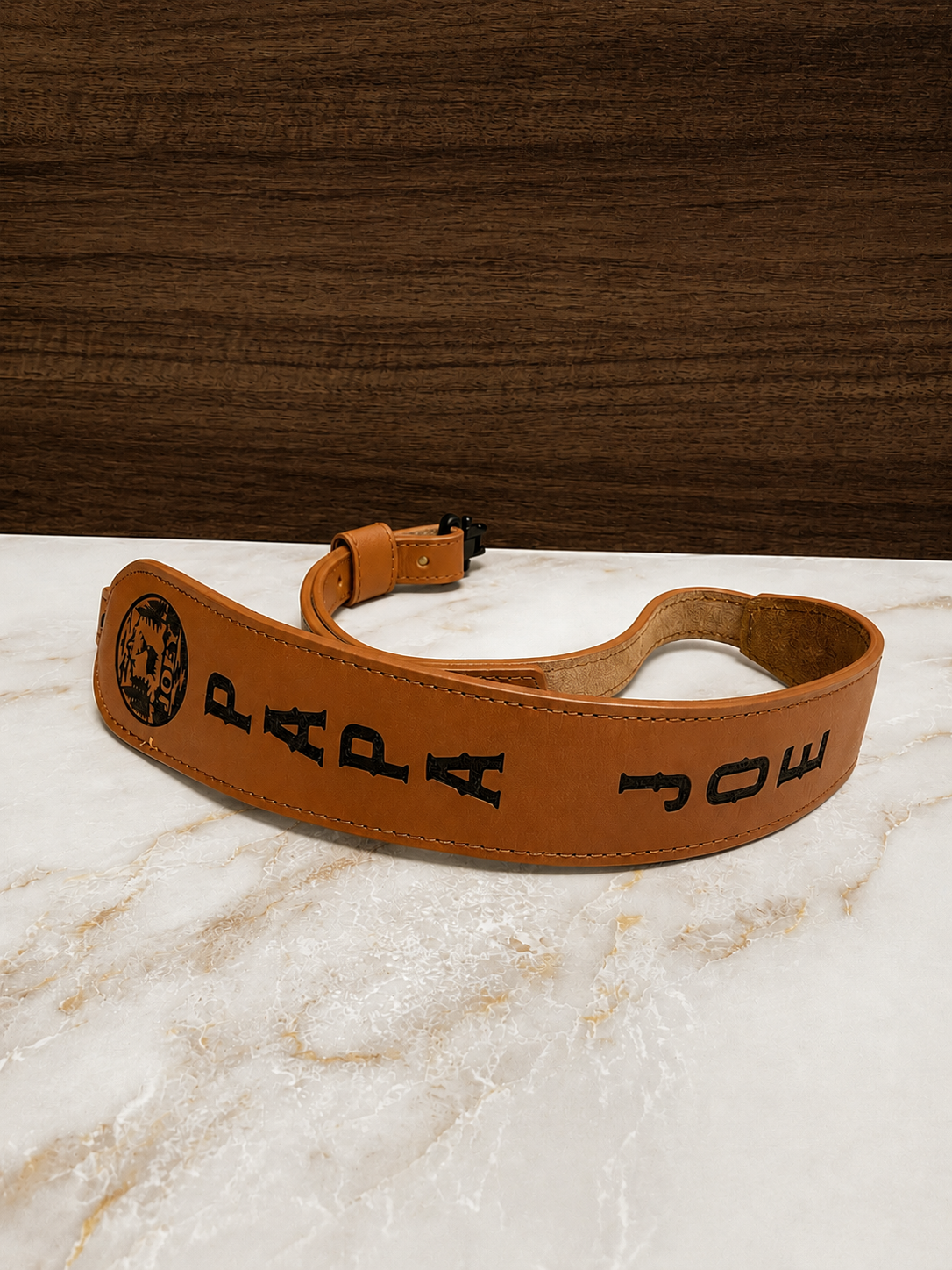Father's Day Buffalo Hide Leather Rifle Sling with Swivels – Durable Gun Strap Gift