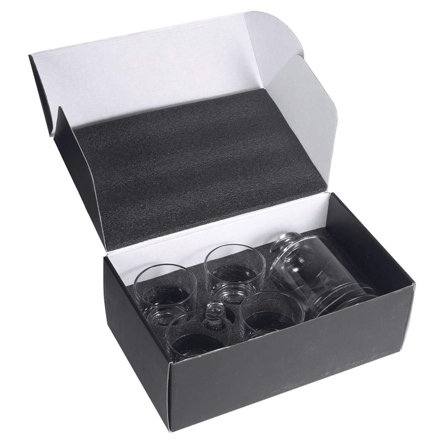 Polar Camel Golf Decanter Set with 4 Rocks Glasses – Black Gift Box