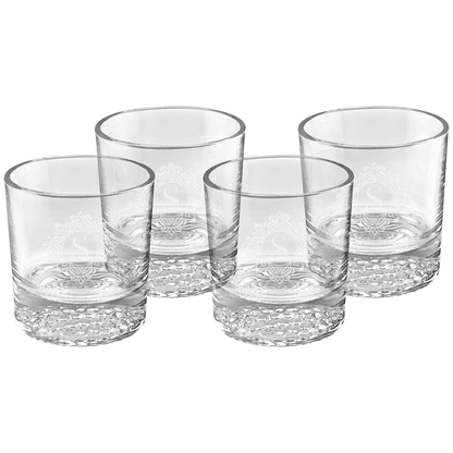 9 oz. Round Golf Rocks Glasses in Black Gift Box