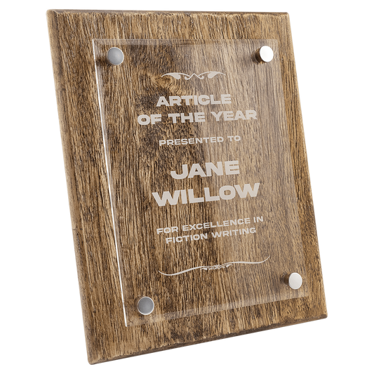 Barnwood Floating Acrylic Plaque