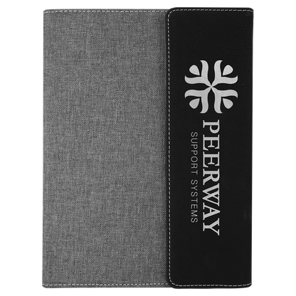 7" x 9" Personalizable Leatherette / Canvas Portfolio with Notepad