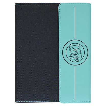 7" x 9" Personalizable Leatherette / Canvas Portfolio with Notepad