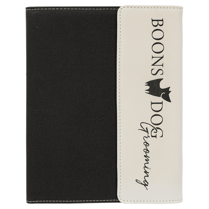 7" x 9" Personalizable Leatherette / Canvas Portfolio with Notepad