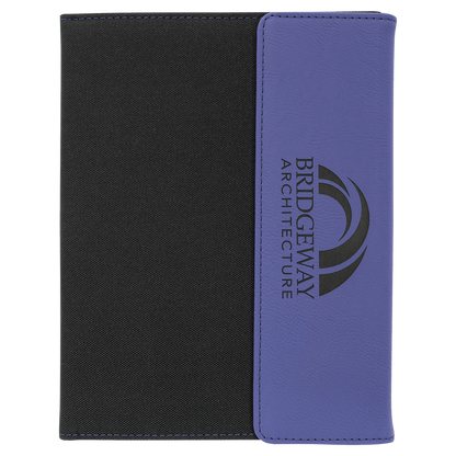 7" x 9" Personalizable Leatherette / Canvas Portfolio with Notepad