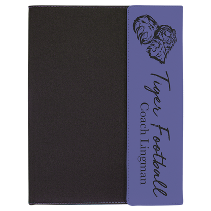 9 1/2" x 12" Personalizable Leatherette / Canvas Portfolio with Notepad