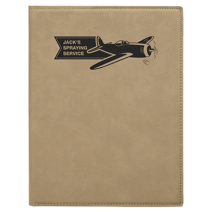 7" x 9" Personalizable Leatherette Portfolio with Notepad
