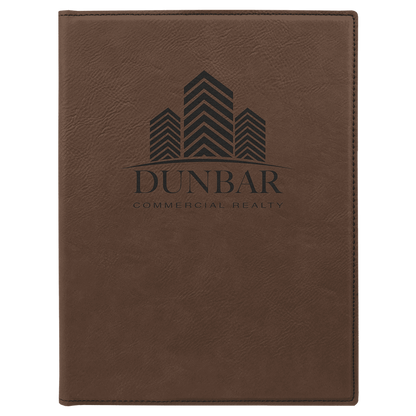 7" x 9" Personalizable Leatherette Portfolio with Notepad