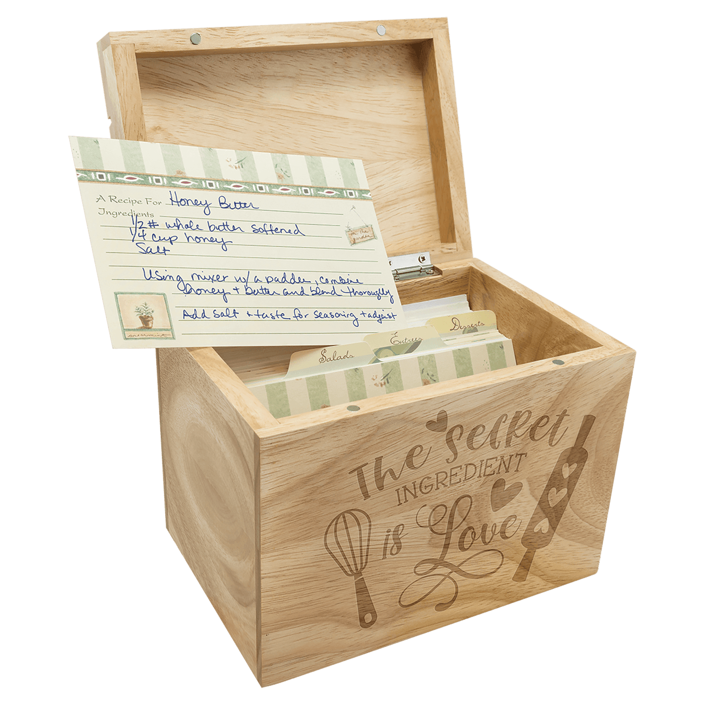 Recipe Card Wood Box