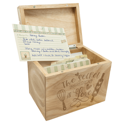 Recipe Card Wood Box