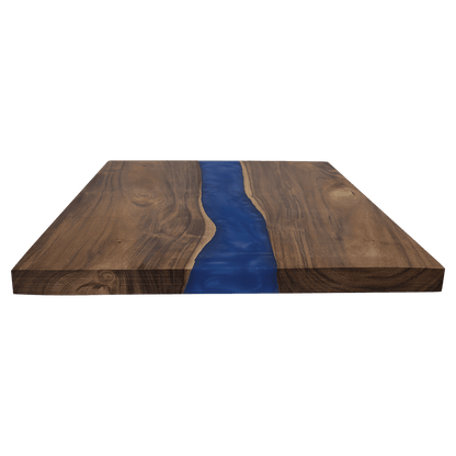 Acacia with Blue Pearl Resin Serving Board