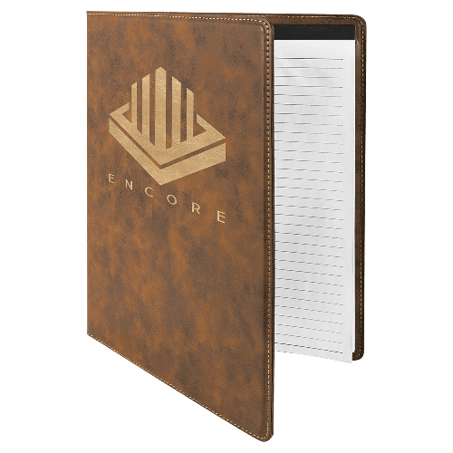 Leatherette Notepad Branded Business Essentials – WhipItUp Engraving Studio