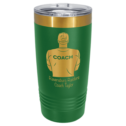 Polar Camel 20 oz. Bright Gold ION-Plated Ringneck Tumbler with Slider Lid