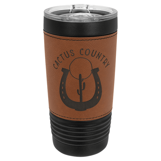 20oz Ringneck Tumbler Polar Camel with Leather Grip