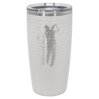 20 oz. Golf Tumbler with Dimples and Slider Lid