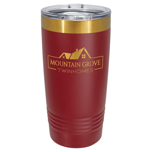 Polar Camel 20 oz. Bright Gold ION-Plated Ringneck Tumbler with Slider Lid