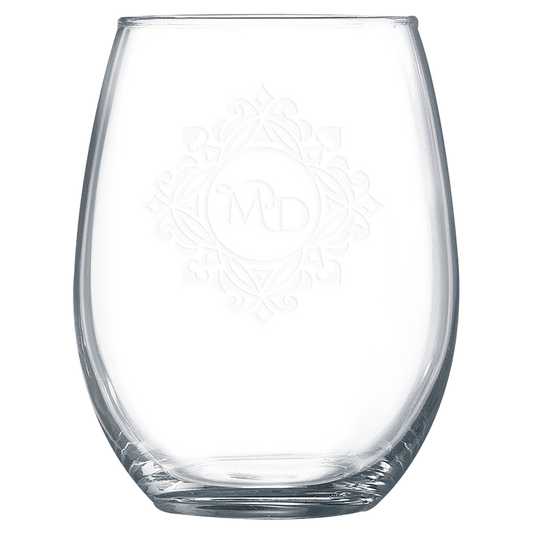 Personalized 15 oz. Stemless Wine Glass