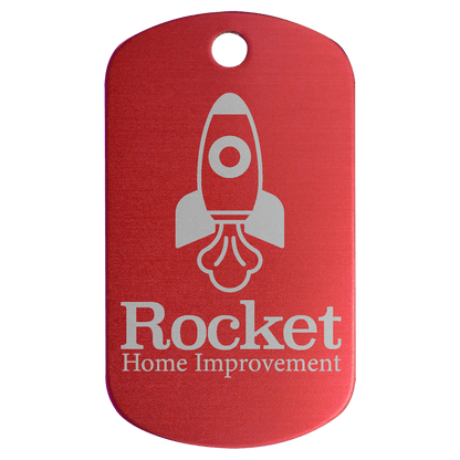 1" x 2" Anodized Aluminum G.I. Tag