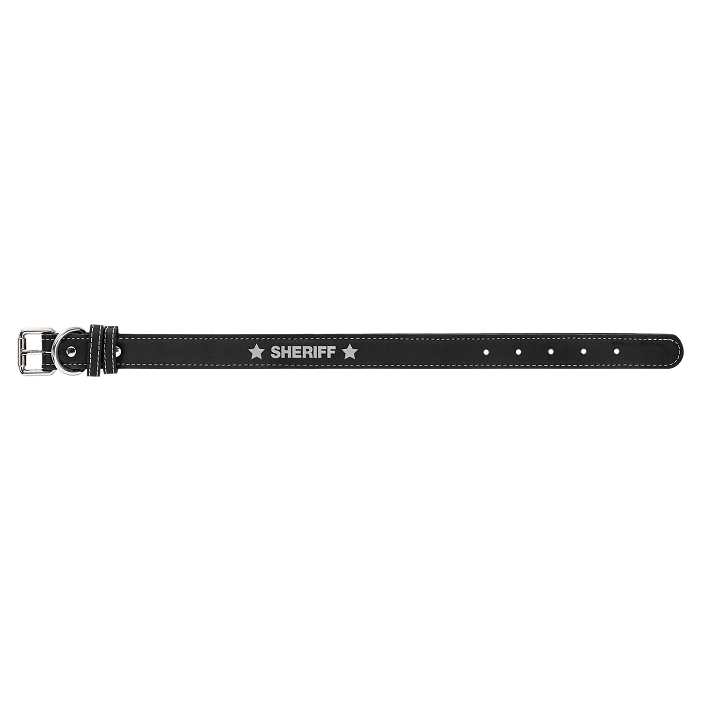 Small 15" x 3/4" Gray Laserable Leatherette Dog Collar