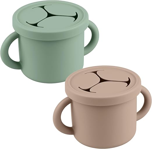 Silicone Baby Snack Cup – Monogrammed, Collapsible, Spill-Proof, Travel-Friendly