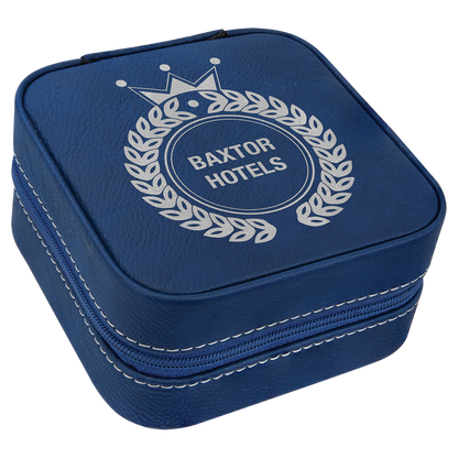 4" X 4" Laserable Leatherette Travel Jewelry Box