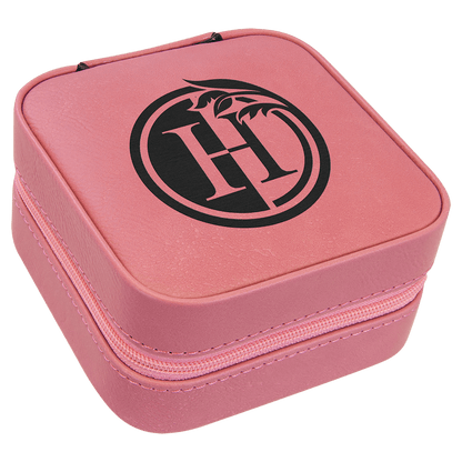 4" X 4" Laserable Leatherette Travel Jewelry Box