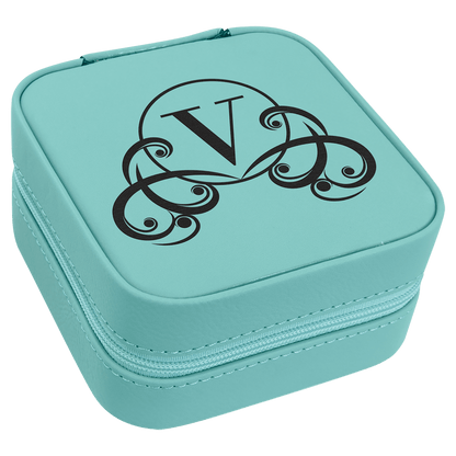 4" X 4" Laserable Leatherette Travel Jewelry Box
