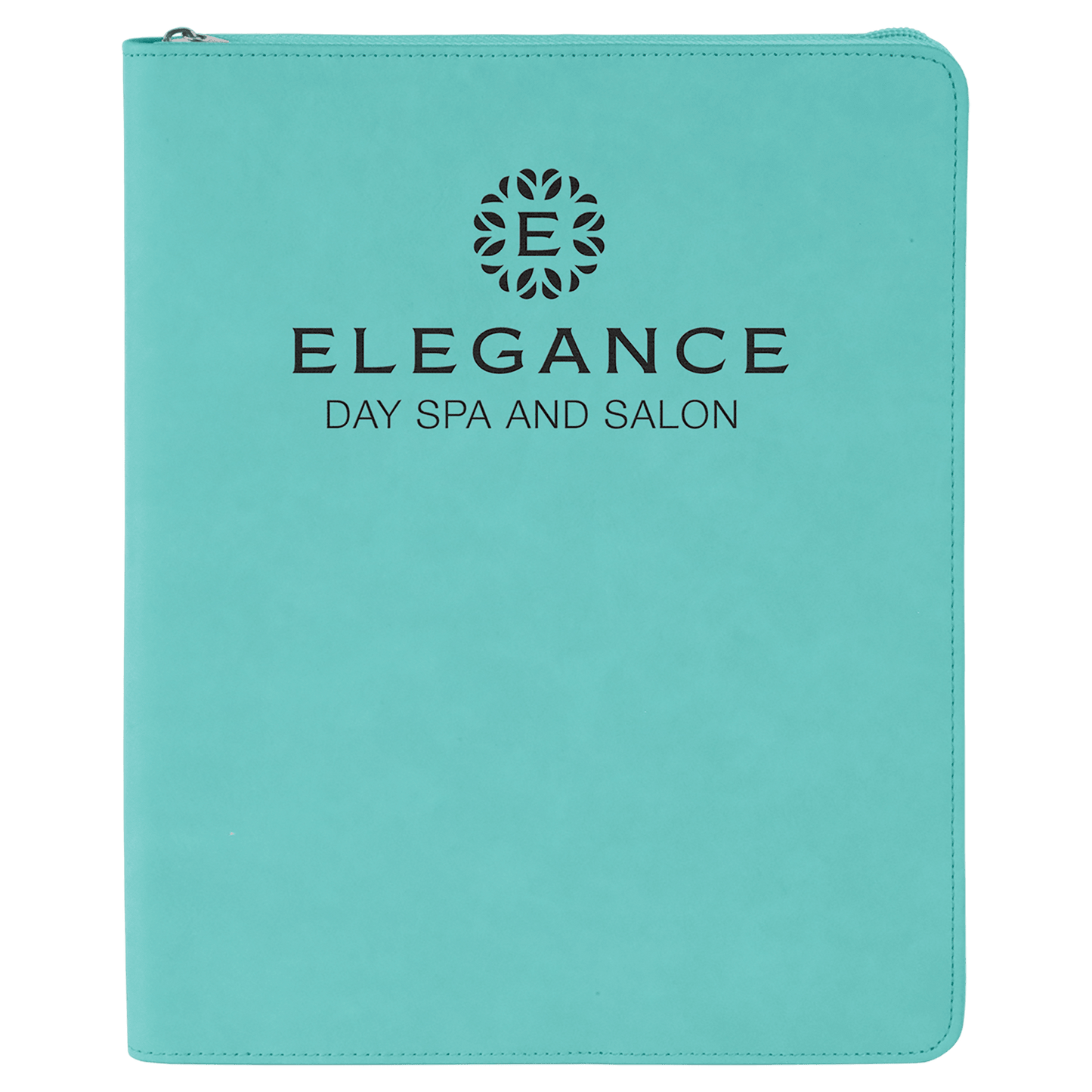 9 1/2" x 12" Laserable Leatherette Portfolio with Zipper and Notepad