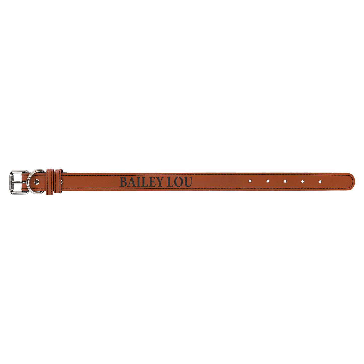 Small 15" x 3/4" Gray Laserable Leatherette Dog Collar