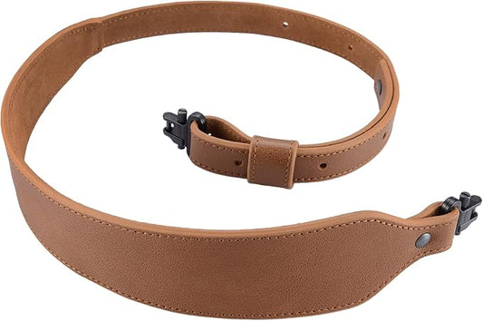Rifle Sling Buffalo Hide Leather Sling with Swivels, Durable Gun Strap