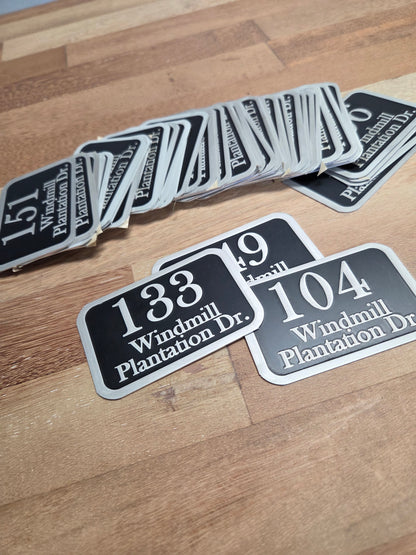 Durablack Outdoor Engraving Placard – Custom Laser-Engraved Aluminum with Adhesive Backing - .020 Thickness