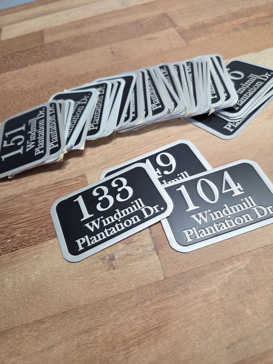 Durablack Outdoor Engraving Placard – Custom Laser-Engraved Aluminum with Adhesive Backing - .020 Thickness