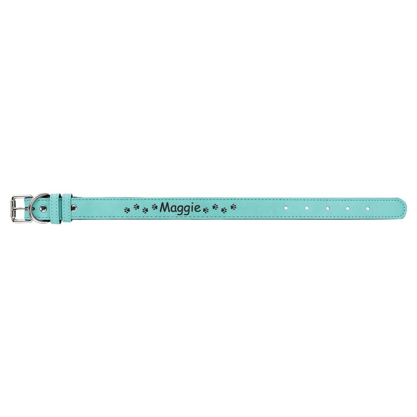 Small 15" x 3/4" Gray Laserable Leatherette Dog Collar