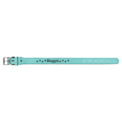 Small 15" x 3/4" Gray Laserable Leatherette Dog Collar
