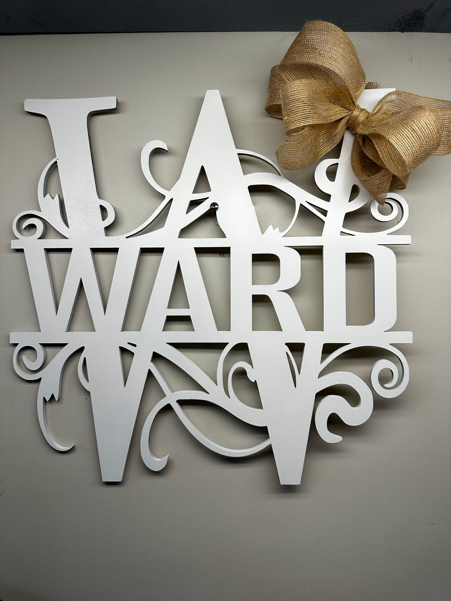 Split Regal Monogram Sign – WhipItUp Engraving Studio