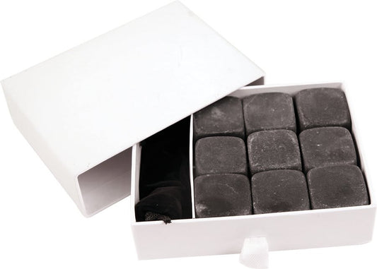 Personalized 9-Piece Whiskey Stone Set with Velvet Pouch