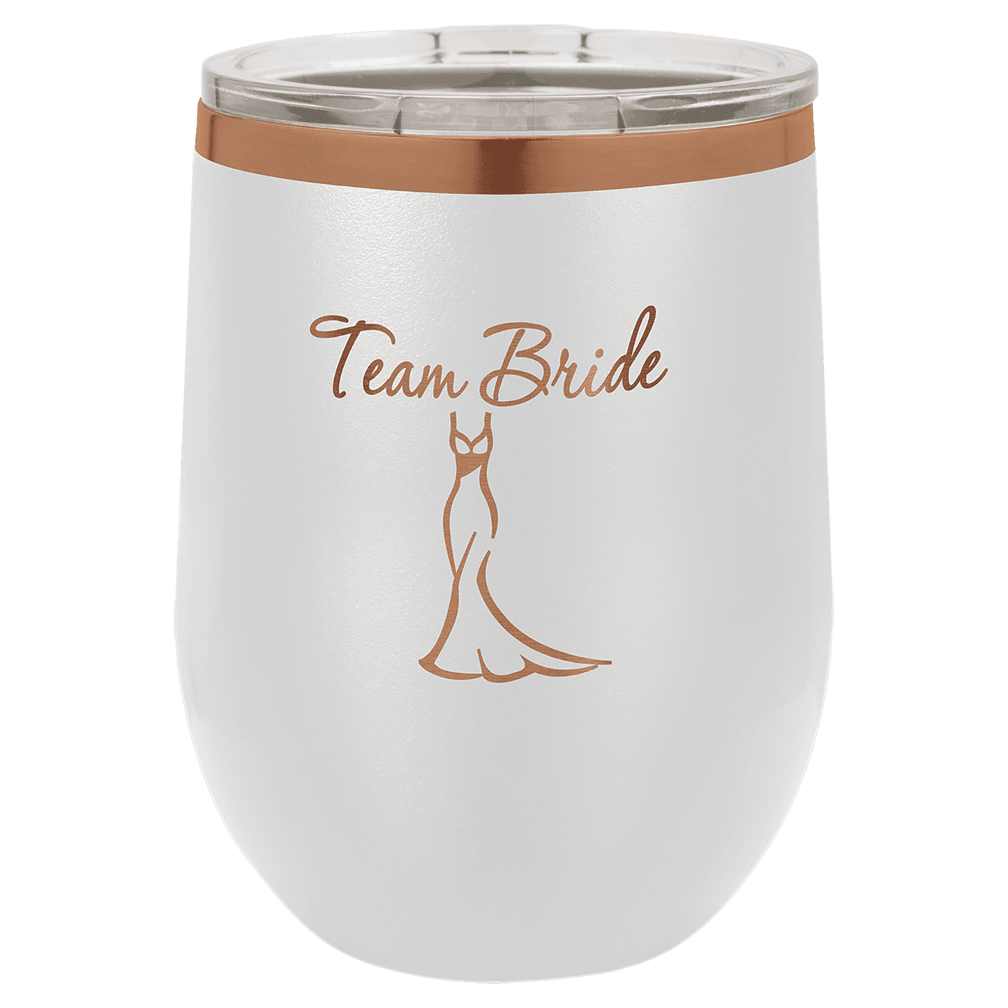 Polar Camel 12 oz Rose Gold Stemless Wine Tumbler with Lid